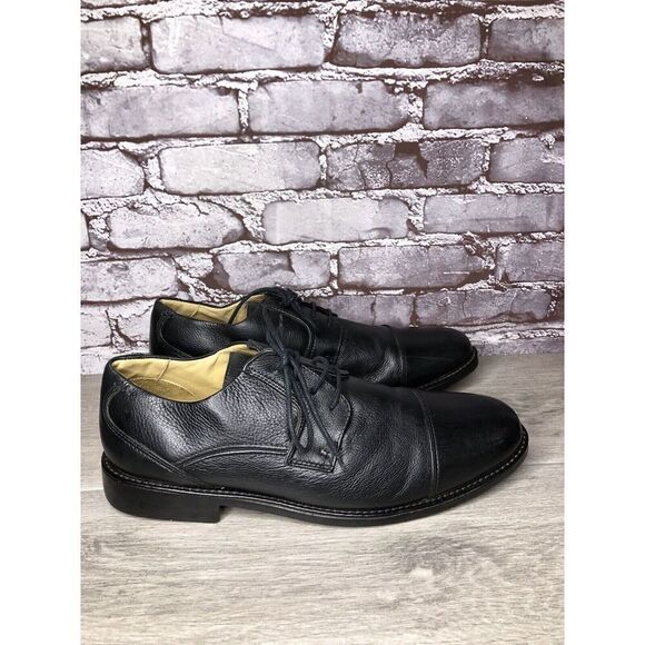 Studio Belverde Duke Black Leather Cap Toe Oxfords Dress Shoes Men’s Sz 11D/44EU - Picture 15 of 16